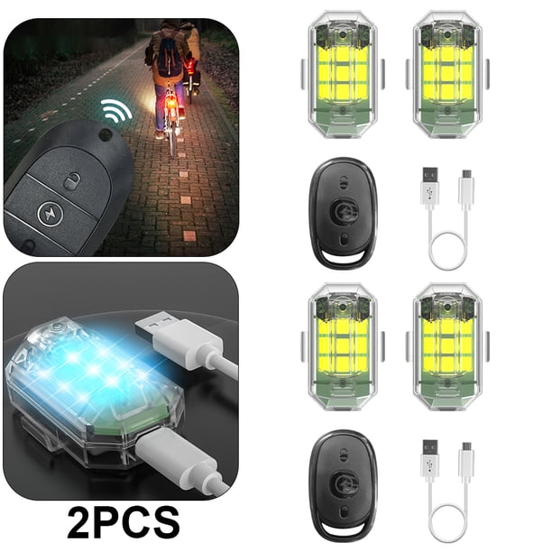 Luces Estroboscópicas LED - 6 Unidades, Control Remoto, 8 Colores Para Coche Y Bici