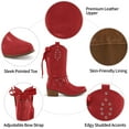 thumbnail image 4 of Ecetana Cowboy Boots for Women Western Booties Comfort Riding Rivet Mid Calf Boots, 4 of 7