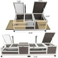 thumbnail image 7 of Gowoodhut Tortoise Habitat On Wheels Large Wooden Tortoise House Outdoor Reptile Cage with Leak-Proof Trays, 7 of 7