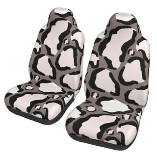Full Set Gray Leopard Print Seat Covers for Cars Women Cute Car Accessories