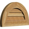 thumbnail image 2 of 24"W x 12"H Half Round Gable Vent (29"W x 17"H Frame Size): Unfinished, Non-Functional, Rough Sawn Western Red Cedar Gable Vent w/ Decorative Face Frame, 2 of 12