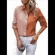 thumbnail image 1 of Camisas con Botones para Mujer, Blusas de Larga, Blusas Casuales Lisas para Oficina y Trabajo Naranja S, 1 of 7