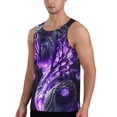 thumbnail image 2 of Picia Purple Pattern White Tiger Printed Men’s Performance Tank, Men's Workout Tank Top Moisture-Wicking Tank Top Muscle tee, Breathable Workout Shirt-, 2 of 7