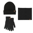 thumbnail image 2 of Winter Black Men Women Hat Warmer Scarf Touchscreen Gloves Set Neck Thick Knit, 2 of 3