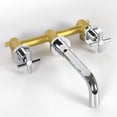 thumbnail image 5 of Wall Mount Bathroom Faucet,Cross 2-Handle in Modern Chrome Finish,Rough-in Valve Included, 5 of 12