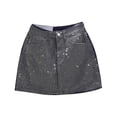 thumbnail image 4 of Ediodpoh Carnival Denim Mini Skirt High Waist Fitted A Line with Rhinestone Design Skirts for Women Black M, 4 of 4