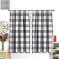thumbnail image 6 of Pink and White Striped Valance Curtain Vertical Stripe Geometric Modern Farmhouse Chic Style Rod Pocket Valance Window Treatments Short Curtains for Kitchen Living Room Bathroom 54x18inch, 6 of 6