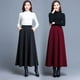 thumbnail image 5 of Falda larga cuadrada de color sólido, falda amplia con vuelo, falda de corte A, cintura alta, talla grande, falda larga de baile para las cuatro estaciones para mujer, 5 of 6