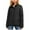 Black, variant on Women's Lightweight Long-Sleeve Puffer Jacket, Winter Warm Water-Resistant Packable Stand Up Collar Puffer Jacket Outwear