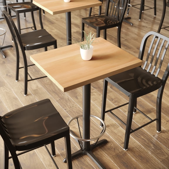Flash Furniture 24x30 Solid Wood Indoor 1.5 Inch Thick Rectangular Tabletop in Natural