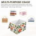 thumbnail image 6 of Yayeee Collapsible Cube Storage Bin with Lid Fabric Closet Decorative Basket with Handles, Colorful Flowers Pattern, 6 of 7