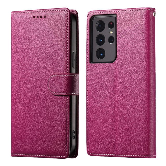 Funda para FOXDOCK Samsung Galaxy S21 Ultra– Cuero Premium, 3 ranuras para tarjetas, Protección contra impactos