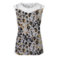 thumbnail image 4 of Camiseta sin mangas de encaje con estampado de mujer Camiseta sin mangas de empalme de cuello redondo Camiseta ligera y cómoda delgada OAVQHLG3B Store  lin121212, 4 of 5