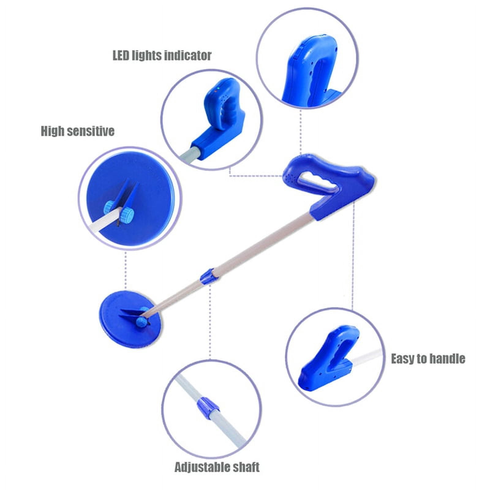 Metal Detector for Children, Underground Metal Detector, Blue Humanized Design Solid Durability for Outdoor