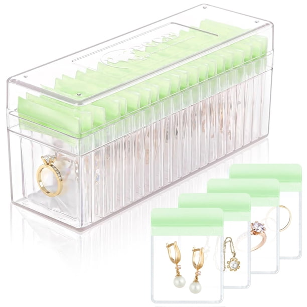 Joyero organizador HOMEHIVE de acrílico con 20 bolsas para mujer
