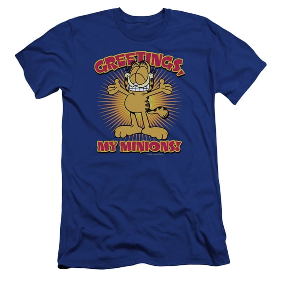 Garfield Minions Premium Canvas Adult Slim Fit 30/1 T-Shirt Royal Blue