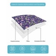thumbnail image 5 of Quilts Full Size, Purple Pink Wildflowers Soft Comforter Bedding Set for Bed, Pastoral Botanical Leaves Lightweight Quilted Bedspread with Pillow Cover(2 Pieces) for All Season, 78x90 Inch, 5 of 6