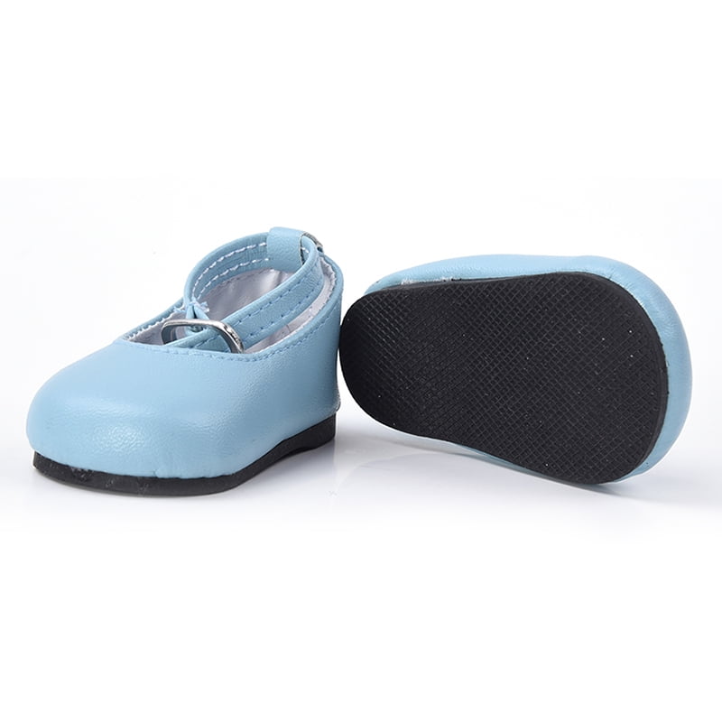 Handmade Blue Shoes for 18 inch Girl Doll Kids Baby Gift 7.3cmNew~ 