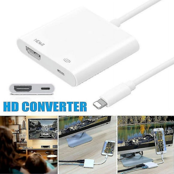 Lightning To Hdmi Digital Av Tv Cable Hd Adapter Compatible With Apple Iphone X 8 7 6 Plus Ipad