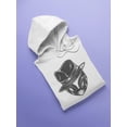 thumbnail image 3 of Monochrome Noir Alien Design Hoodie Men -Image by Shutterstock, Male Medium, 3 of 4