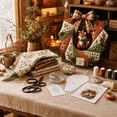 thumbnail image 2 of Fabric Poke Wreath DIY Kit, Christmas Wreath DIY Kit for Adults, Door Hanging Holiday Craft Decor with Bow, 2 of 6