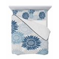 thumbnail image 7 of Quilts Twin-XL Size Bedding Set, Blue Grey Sunflowers Lightweight Quilted Comforter, Boho Vintage Floral Rustic Blossom Soft Reversible Bedspread Coverlet with Pillow Covers for All Season, 68" x 98", 7 of 7