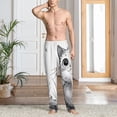 thumbnail image 6 of Lsque Cute Cat Meadow Sketch Print Men's Pajama Pants, Lounge Pant - Comfortable Home Wear,Elastic Waistband, Stylish Design-Small, 6 of 9