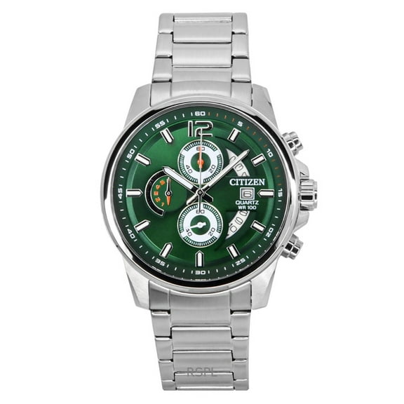Citizen Chronograph Quartz Green Dial Watch AN3690-56X