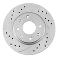 thumbnail image 4 of Funire Front Brake Rotors Kit for 2012- 2016 Chrysler Town & Country w/ Dual Piston Geomet Drilled & Slotted Disc Brake Rotors Ceramic Brakes Pads Replacement Brake Pad and Rotor Kits: 12.99" inch, 4 of 11