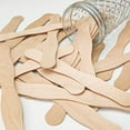 thumbnail image 3 of 8 inch Craft Sticks, 50 Pack Wood Wavy Sticks, Fan Handles, Large Popsicle Sticks for Crafts, Wedding Programs, DIY Crafting, Painting Mixing, 3 of 8