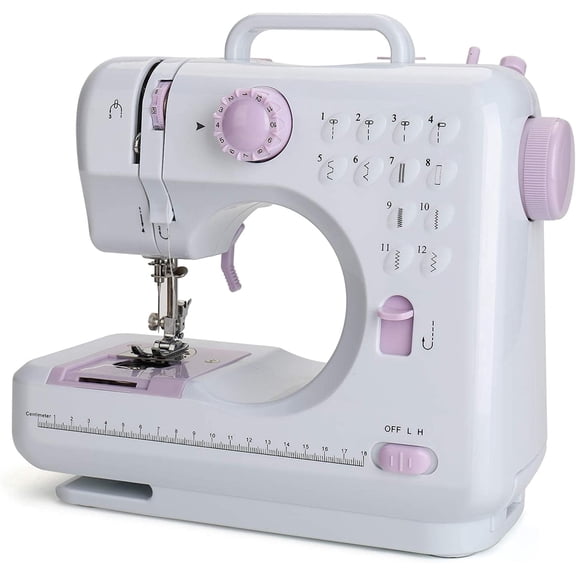 12 Stitches Mini Sewing Machine Portable Multifunctional Household Sewing Machines for Adults and Kids Beginners
