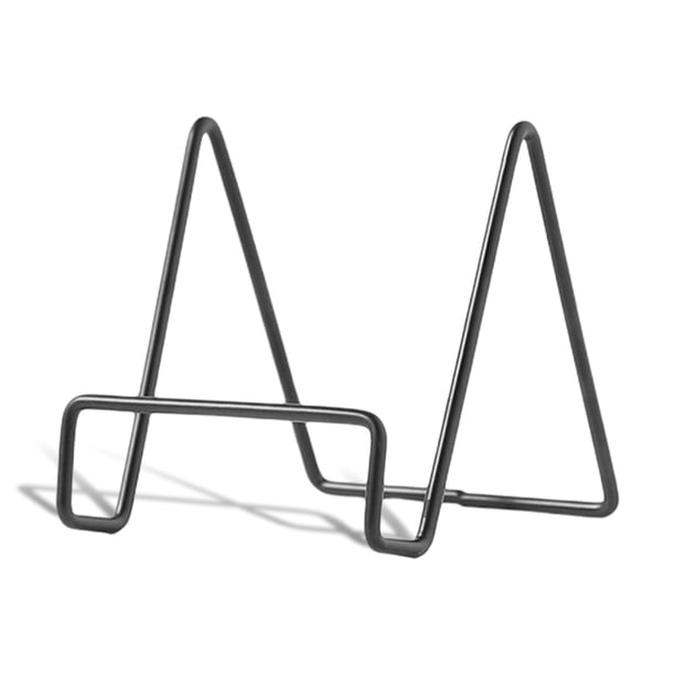 Moyic Estante de hierro para manualidades, soporte para libros, soporte de exhibición, estante de escritorio para teléfono, estante de sujeción, Almacenamiento y organización del hogar Negro Pequeña