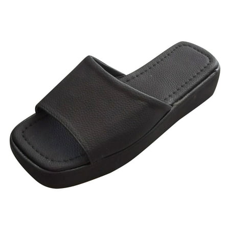 

Pimfylm Slippers Women Women s Vicki braided slide sandal Memory Foam Wide Widths Available Black 6.5