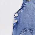 thumbnail image 6 of Infant Baby Girls Boys Kids Adorable Solid Color Denim Overalls with Pockets for Toddler Kids 6 12 18 24 Months 2T Play Everyday Versatile Casual Outdoor,Light Blue,12-18 Months, 6 of 7