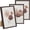 Brown, variant on 5x7 Picture Frame Set of 3, Made of High Definition Glass for 5 x 7 White Frames, Wall and Tabletop Display Thin Border Photo Frame for Home Décor