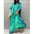 thumbnail image 2 of Robe de Plage Imprimée pour Femmes Manches Courtes Grande Taille Maillot de Bain Cover Ups, 2 of 5