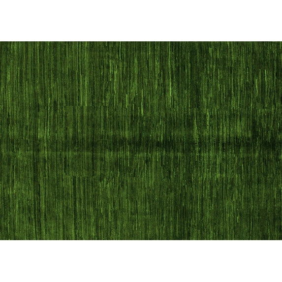 Ahgly Company Indoor Rectangle Abstract Green Modern Area Rugs, 7' x 10'