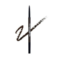 Kiss New York Professional Brow Pencil with Spoolie Brush, Ultra-Fine Precision Point Eyebrow Pencil, Dual-Sided Precise, Slim Definer, Fills Brows, Long-Lasting (Deep Dark Brown)