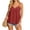 Red, variant on SHTXOZHI Womens Plus Size Tank Top Lace Trim V Neck Spaghetti Strap Shirt Summer Beach Vacation Pleated Flowy Blouse
