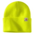 thumbnail image 1 of Gorro Carhartt de punto con puños para hombre Brite Lime, talla única, 1 of 1