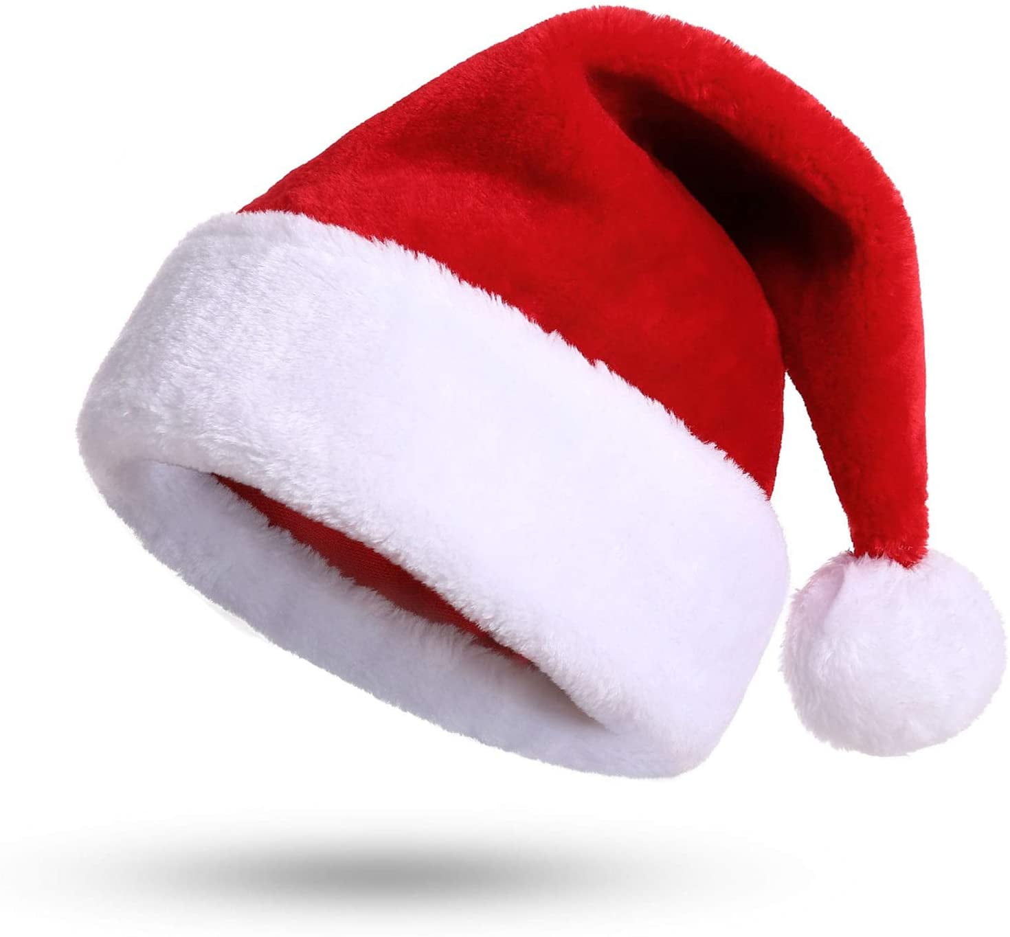 PACK OF 12 FATHER CHRISTMAS RED SANTA HAT XMAS OFFICE PARTY ACCESSORY HATS 