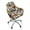 Cute Cartoon Dog, variant on Whosucclay Tropical Palm Leaf Print Swivel Armchair Accent Dining Chair Cover for Office, Stretch Curved Back Chair Covers with Arms Removable Office Desk Chair Sliopcover Living Room, Vanity