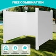 thumbnail image 4 of 50in H x 50in W (3 Panels) White Privacy Screen, Outdoor Privacy Screen Panels, Trash Can Enclosure, Air Conditioner Fence, Pool Equipment Enclosure, 4 of 11
