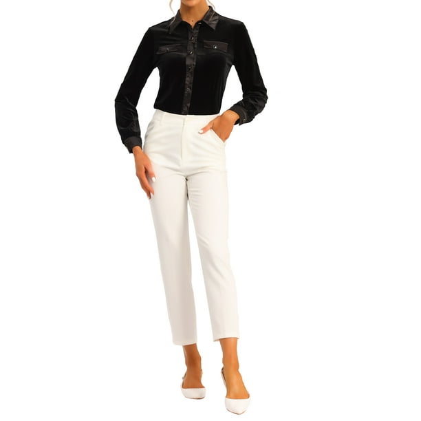 Womens black on sale dress shirt walmart