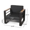 thumbnail image 6 of GIOVANNA CLUB CHAIR,Metal & Wood Main Material,Black,32.00” W x 27.50” D x 24.75” H.Suitable for balconies,Suitable for living rooms, 6 of 14