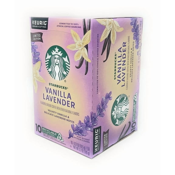 Starbucks Vanilla Lavender K-Cup Coffee Pods 10 Count 1 Box