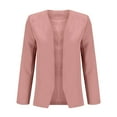 thumbnail image 4 of XFLWAM Blazers for Women Open Front Lapel Collar Suit Jacket Business Casual Long Sleeve Office Work Blazer Pink XL, 4 of 5