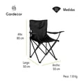 thumbnail image 3 of Silla Plegable GARDECOR Playa Camping Incluye Funda y Portavaso Color Negro Minimalista, 3 of 7