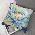 thumbnail image 7 of BANET Pack of 2, Pillow Cover Pillow Covers Flower Throw Pillow Covers Pillowcase Cushion Covers for Sofa Couch Living Room Blue Beige 12x12in, 7 of 7