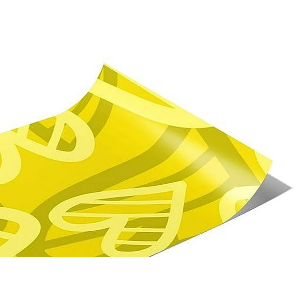 Rwraps Yellow Heart Sunshine Forever Matte Vinyl Film Wrap 59in x 10ft Vinyl Vehicle Car Film Sheet